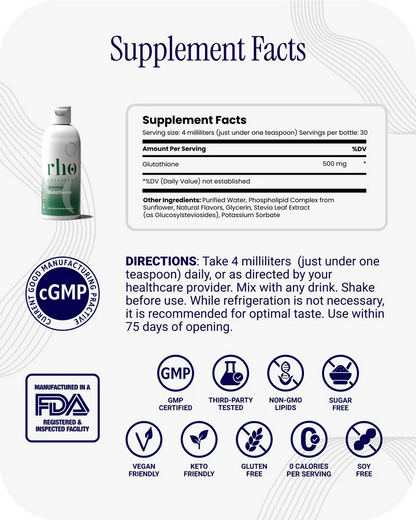 Rho Nutrition - Cellular Health Essentials Bundle – Liquid Liposomal Supplements for Healthy Aging & Cellular Support - NAD+, Curcumin + Resveratrol, & Glutathione (3 Pack)